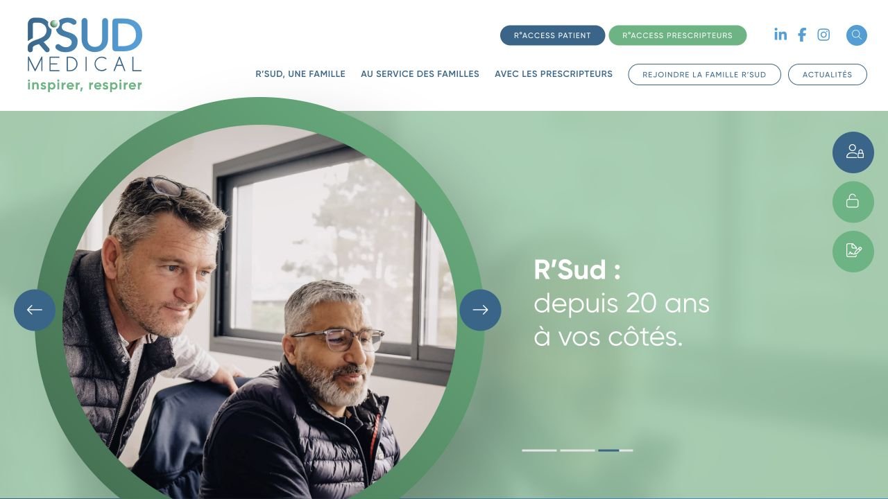 Aperçu du site web R’Sud Médical
